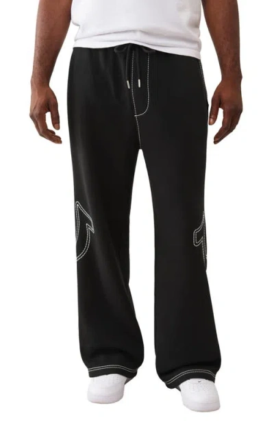 TRUE RELIGION TRUE RELIGION BAGGY BIG T COTTON BLEND SWEATPANTS