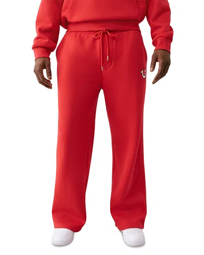True Religion Baggy Fleece Sweatpants In Red