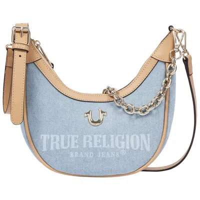 True Religion Bailey Denim & Pu Hobo Bag - Dark Denim In Multi