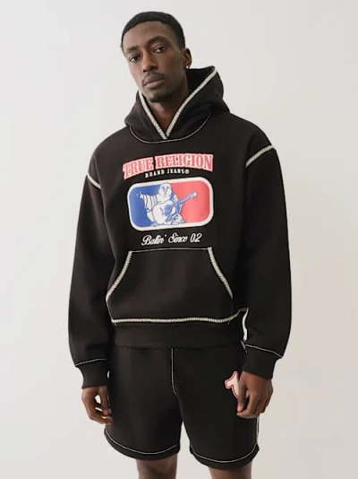True Religion Baseball Stitch Cinched Hoodie