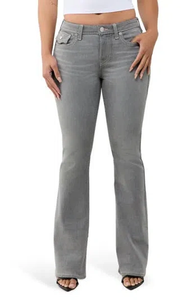 True Religion Becca Bootcut Jeans In Grey Stampede Dust Wash