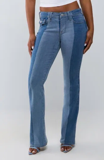True Religion Becca Colorblocked Bootcut Jeans In Blue