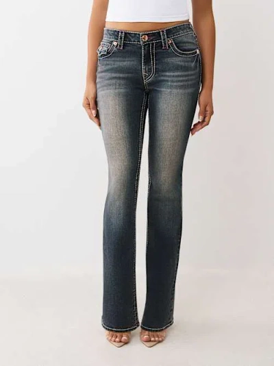 True Religion Becca Mr Bootcut Big T Flap In Blue