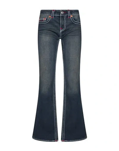 True Religion Becca Woman Jeans Blue Size 32 Cotton, Polyester, Viscose, Elastane