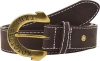 True Religion Belt With Horseshoe Buckle In Brown