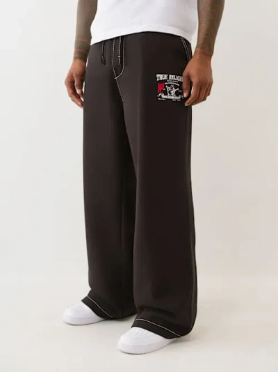 True Religion Big T Logo Sweatpant In Black