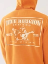 True Religion Big T Zip Hoodie In Orange