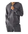 True Religion Big T Zip Hoodie In Black