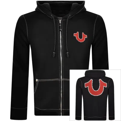 True Religion Big T Zip Up Hoodie Black ModeSens