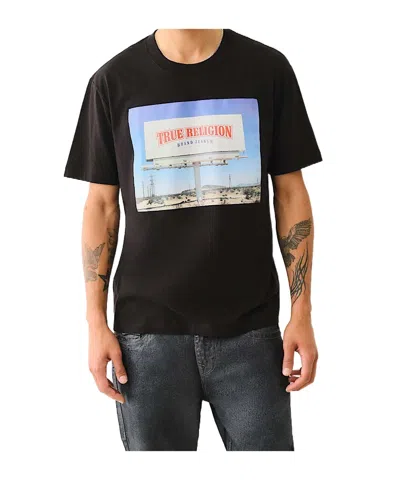 True Religion Billboard Short Sleeve Tee In Black