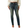 True Religion Billie Big T Mid Rise Straight Leg Jeans In Blue