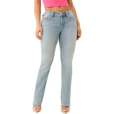 True Religion Billie Mid Rise Straight Leg Jeans
