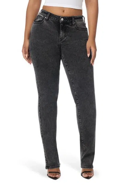 True Religion Billie Straight Leg Jeans In Black