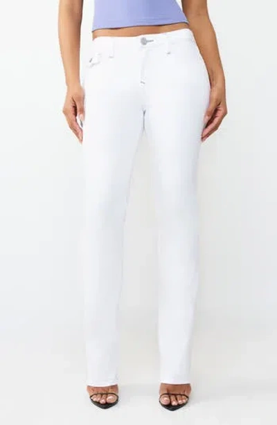 True Religion Billie Straight Leg Jeans In White