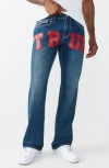 True Religion Billy Flap Bootcut Jeans In Blue