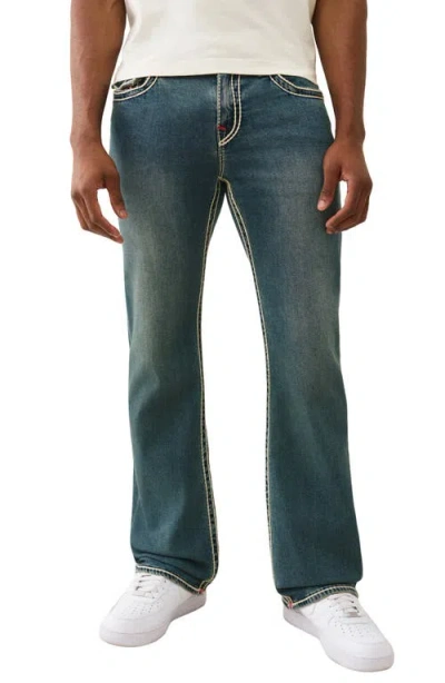 True Religion Billy Flap Bootcut Jeans In Blue