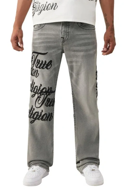 True Religion Billy Super T Flap Bootcut Jeans In Gray