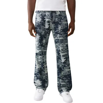 True Religion Billy Super T Jacquard Relaxed Bootcut Jeans In Green