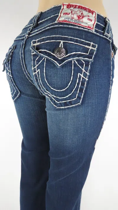 Pre-owned True Religion Billy Super T Women Jeans, Dustie Skies,size 25,retail $319.00 In Blue
