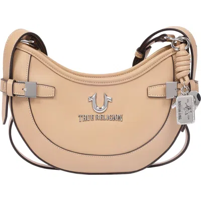 True Religion Blake Belted Faux Leather Hobo In Tan