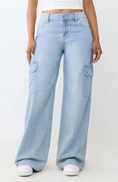 True Religion Bobbi Baggy Cargo Wide Leg Jeans