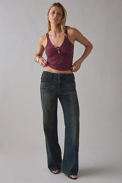 True Religion Bobbi Downtown Pulse Big T Flap Baggy Jean In Downtown Pulse, Women's At Urban Outfitt In Blue