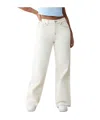 True Religion Bobbi Mid Rise Baggy Jean In White
