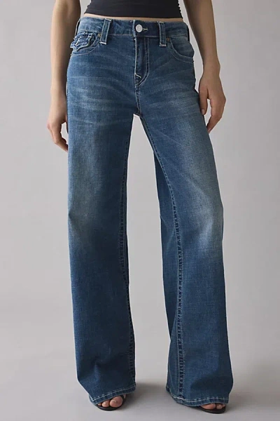True Religion Bobbi Mountain Laurel Baggy Flap Mid-rise Jean In Honey Crisp, Women's At Urban Outfit In Blue
