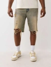 True Religion Bobby Big T Distressed Short In Blue