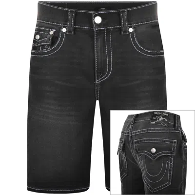 True Religion Bobby Flap Big T Shorts Black In Animal Print