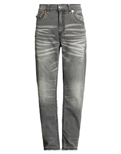 True Religion Bobby Super T Man Jeans Black Size 34w-32l Cotton, Polyester, Rayon, Elastane In Gray