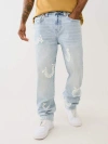 True Religion Bobby Warped Puff Print Baggy Jean In Blue