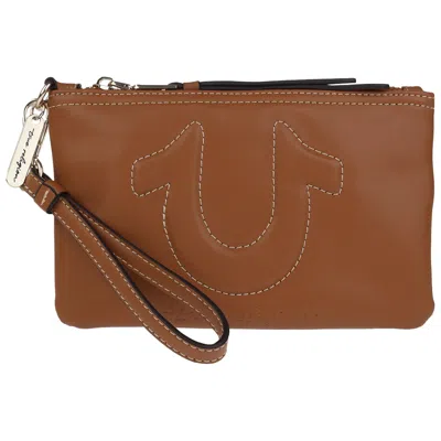 True Religion Bombe Horseshoe Wristlet Pouch With Zip Closure In Green