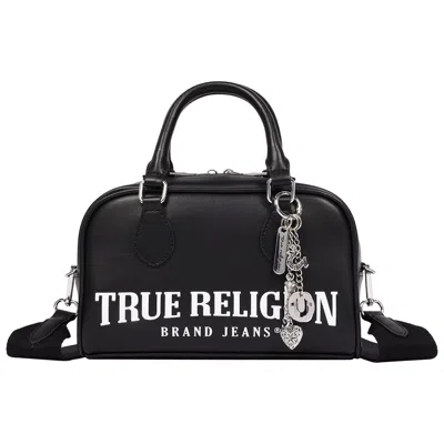 True Religion Bombe Logo Satchel With Charm In Black
