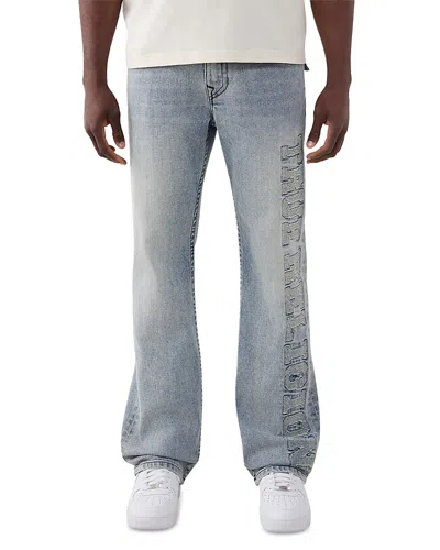True Religion Bootcut Fit Mended Jeans In Gray