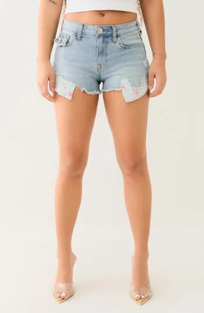 True Religion Booty Mid Rise Denim Shorts