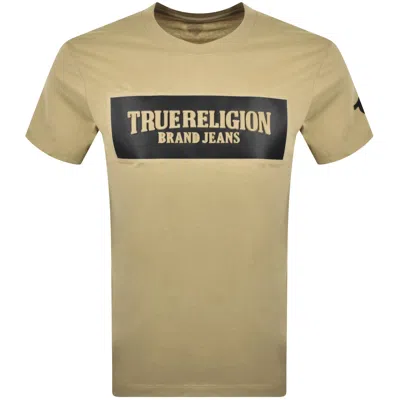 True Religion Box Arch T Shirt Beige