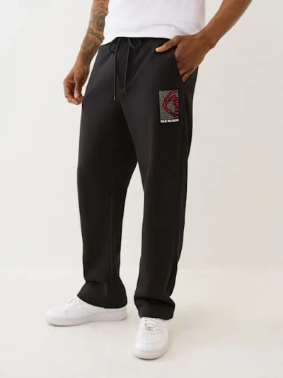 True Religion Boxed Buddha Straight Leg Sweatpant In Black