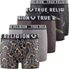 True Religion Kids'  Boxer Briefs Pack Of 5 In Brown