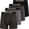 True Religion Boxer Briefs Stretch Underwear Pack Of 4 In Black