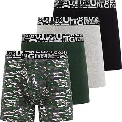 True Religion Boxer Briefs Stretch Underwear Pack Of 4 In Multi