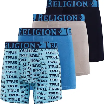 True Religion Boxer Briefs Stretch Underwear Pack Of 4 In Multi