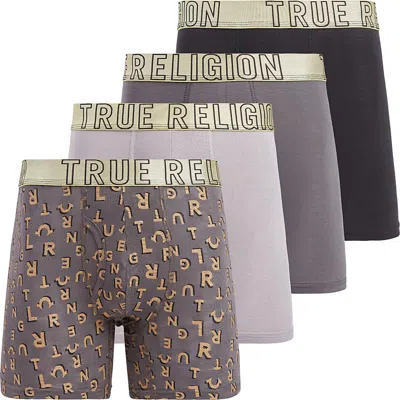 True Religion Boxer Briefs Stretch Underwear Pack Of 4 In Multi
