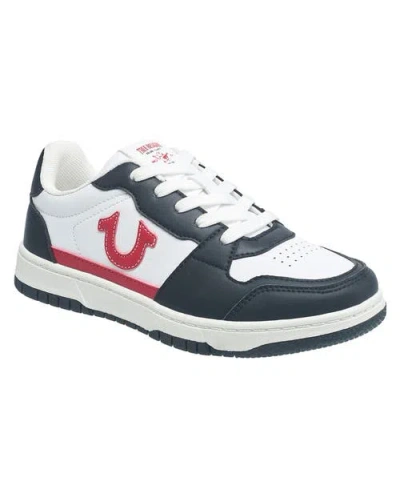 True Religion Boy's Arthur Court Sneaker In White/red