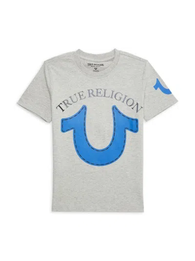 True Religion Babies' Boy's Logo T Shirt In Heather Grey