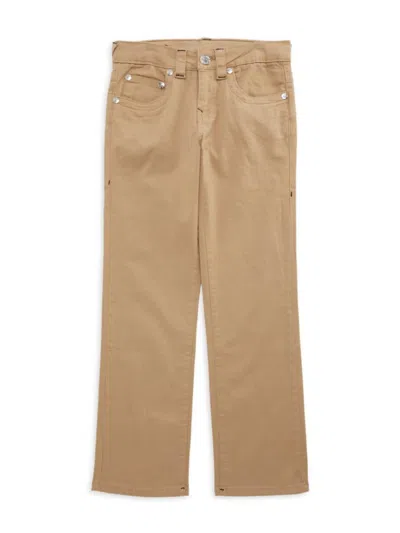 True Religion Kids' Boy's Twill Straight Fit Pants In Khaki.