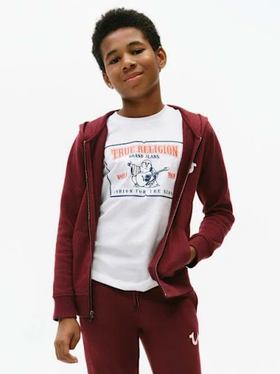 True Religion Kids' Boys Boxed Buddha Logo T-shirt In White