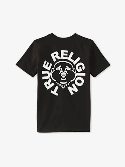 True Religion Boys Buddha Face T-shirt In Black
