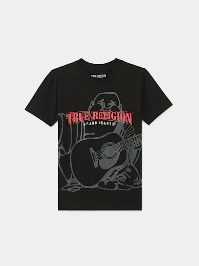 True Religion Boys Buddha Shadow T-shirt In Black