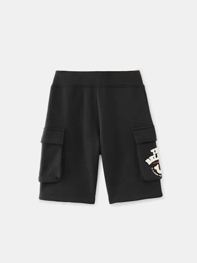 True Religion Boys Cargo Short In Black